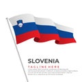 Template vector Slovenia flag modern design