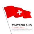 Template vector Switzerland flag modern design