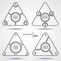 Template vector triangles for infographic. Flat design