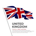 Template vector United Kingdom flag modern design Royalty Free Stock Photo