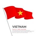 Template vector Vietnam flag modern design