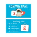 Template Veterinary business card