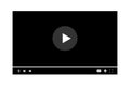 Template video frame. Video player for web and mobile apps. Video content mockup