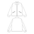 Template vietnam jacket vector illustration flat design outline clothing