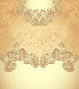 Template vintage background gold Royalty Free Stock Photo