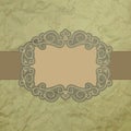 Template of vintage worn card. EPS 8