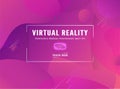 Template of virtual reality for web banner, business presentation, advertisement, gaming. Modern abstract gradient background in Royalty Free Stock Photo