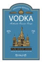 Template vodka label Royalty Free Stock Photo