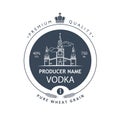 Template vodka label Royalty Free Stock Photo