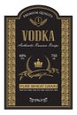 Template vodka label Royalty Free Stock Photo