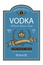 Template vodka label Royalty Free Stock Photo