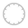 Template for a watch face, stopwatch, or timer. A blank for creative design. Flat style