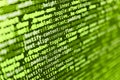 Template of website, selective focus. Web abstract programming and created virus on laptop screen. Program development concept.