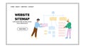 template website sitemap vector