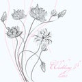 Template for wedding greeting card