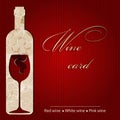 Template of a wine card