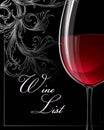 Template for wine list. Vector illustration