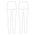 Template women maternity leggings vector illustration flat design outline clothing