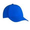 Template for your design blank blue baseball cap isolated on white background with clipping path Royalty Free Stock Photo