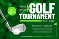 Template for your golf tournament invitation with sample text