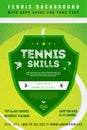 Template for your tennis design with sample text Royalty Free Stock Photo