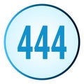 Number 444 symbol or logo with round frame in blue gradient color Royalty Free Stock Photo