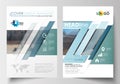 Templates for brochure, magazine, flyer, booklet or annual report. Cover design template, easy editable blank, flat Royalty Free Stock Photo