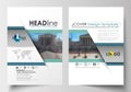 Templates for brochure, magazine, flyer, booklet or annual report. Cover design template, easy editable blank, flat Royalty Free Stock Photo