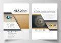 Templates for brochure, magazine, flyer, booklet. Cover design template, flat layout in A4 size. Golden technology Royalty Free Stock Photo