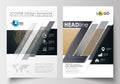 Templates for brochure, magazine, flyer, booklet. Cover design template, flat layout in A4 size. Golden technology Royalty Free Stock Photo