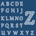 Templates for cutting out letters. Full English alphabet. May be used for laser cutting. Fancy lace letters.