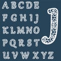 Templates for cutting out letters. Full English alphabet.