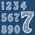 Templates for cutting out letters. Full set of numbers. May be used for laser cutting.