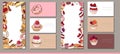 Templates with different pastry and sweets.For your design