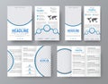 Templates of flyers, brochures of standard size for business wit Royalty Free Stock Photo