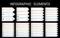 Templates infographics horizontal arrows. Infographic elements Royalty Free Stock Photo
