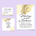 Templates of invitation lace cards for wedding