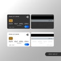 Templates realistic credit card set design.