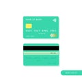 Templates realistic credit card set design.