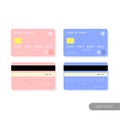 Templates realistic credit card set design.