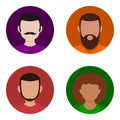 Templates Set Of Faceless People Avatars Vector Graphic Illustration