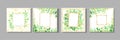 Templates set with Geometric Frame and Greenery