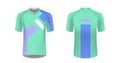 Templates of sportswear designs for sublimation printing. Uniform blank for triathlon, cycling, running competition, marathon and