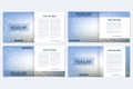 Templates for square brochure. Leaflet cover presentation. Business, science, technology design book layout. Scientific Royalty Free Stock Photo