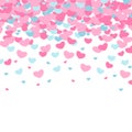 Templates Valentine`s Day. Endless pink backgrounds with hearts. Royalty Free Stock Photo