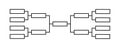 Templates of vector tournament brackets for 13 teams. Blank bracket template Royalty Free Stock Photo