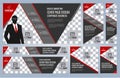 Set of Red Web banners templates Coverpage Royalty Free Stock Photo