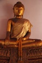 Worship. Gold Buddha With Smiling Face