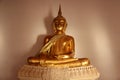 Old Gold Buddhas With Smiling Face Royalty Free Stock Photo