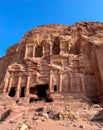 Temple above a Rock-Cut House in Little Petra or Siq Al-Barid, Jordan